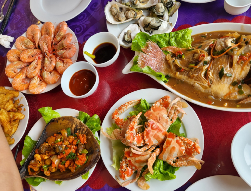 베트남 하롱베이 선상 씨푸드